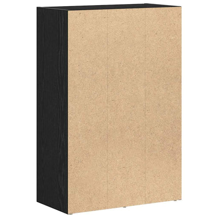 Bokskåp/rumsavdelare svart ek 60,5x30x90cm konstruerat trä