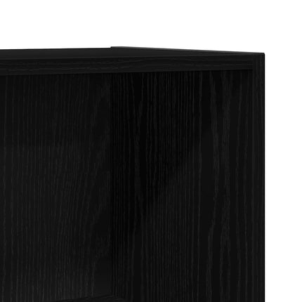 Bokskåp/rumsavdelare svart ek 60,5x30x90cm konstruerat trä