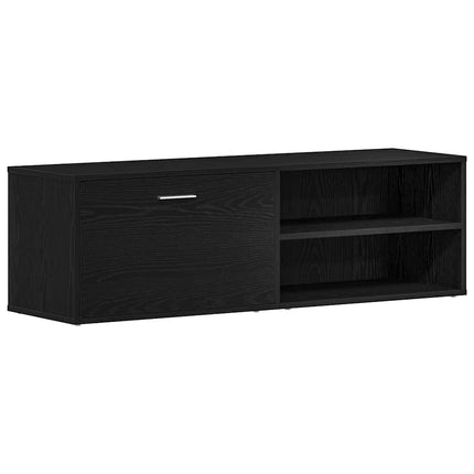 TV-skåp svart ek 120x34x37 cm konstruerat trä