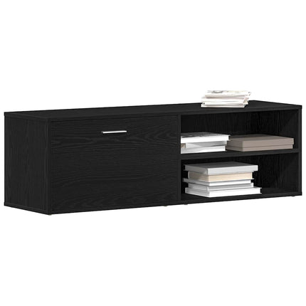 TV-skåp svart ek 120x34x37 cm konstruerat trä
