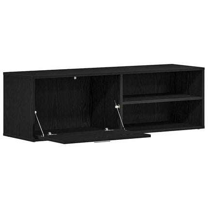 TV-skåp svart ek 120x34x37 cm konstruerat trä