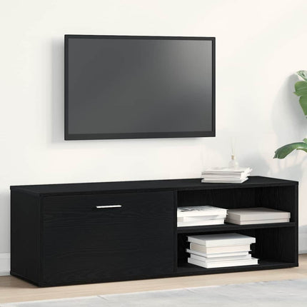 TV-skåp svart ek 120x34x37 cm konstruerat trä