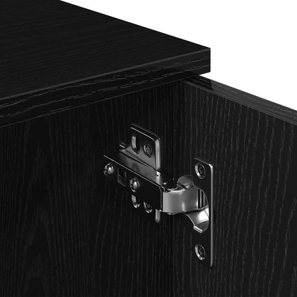 TV-skåp svart ek 120x34x37 cm konstruerat trä