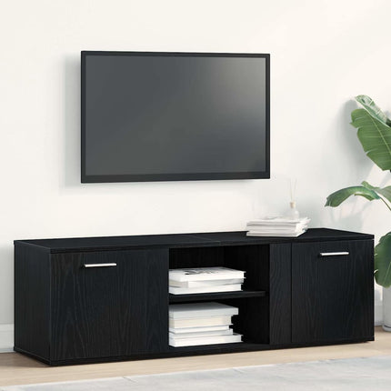 TV-skåp svart ek 120x34x37 cm konstruerat trä