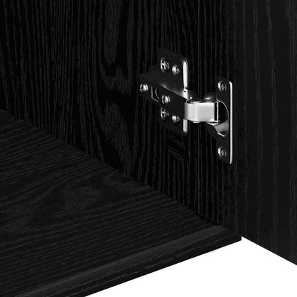 Skänk svart ek 91x29,5x65 cm konstruerat trä