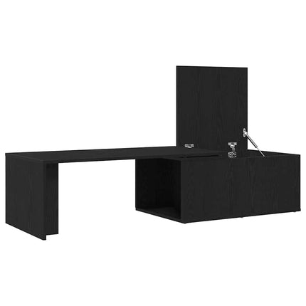 Kaffeebord Svart Ek 150 x 50 x 35 cm Konstruerat trä