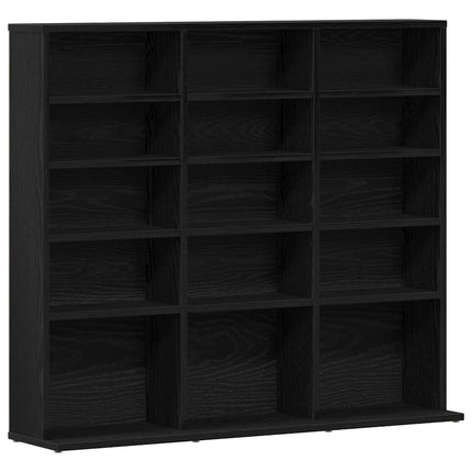 CD-bänk svart ek 100x23x89,5 cm konstruerat trä