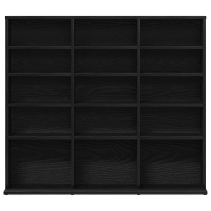 CD-bänk svart ek 100x23x89,5 cm konstruerat trä
