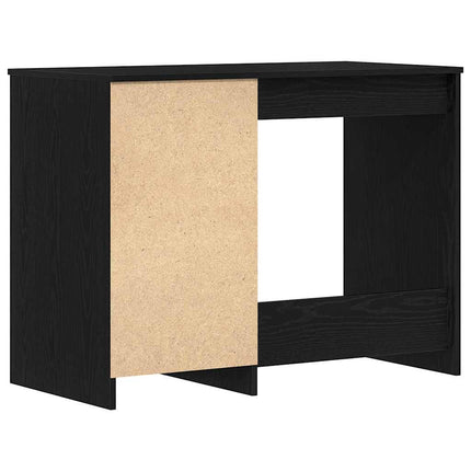 Skrivbord med lagring Svart Ek 100 x 50 x 76 cm Konstruerat trä