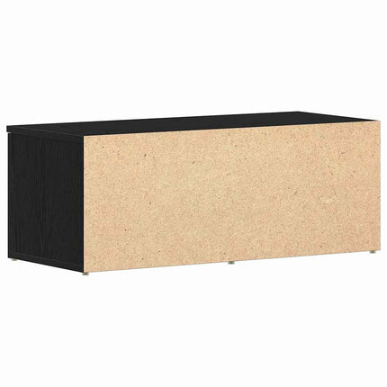 TV-skåp med låda Svart Ek 80x34x30 cm Konstruerat trä