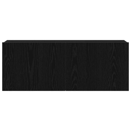 TV-skåp 80 x 30 x 30 cm Svart Ek Konstruerat trä