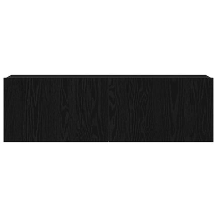 TV-skåp Väggmonterad Svart Ek 100 x 30 x 30 cm Konstruerat trä