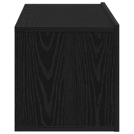 TV-skåp Väggmonterad Svart Ek 100 x 30 x 30 cm Konstruerat trä