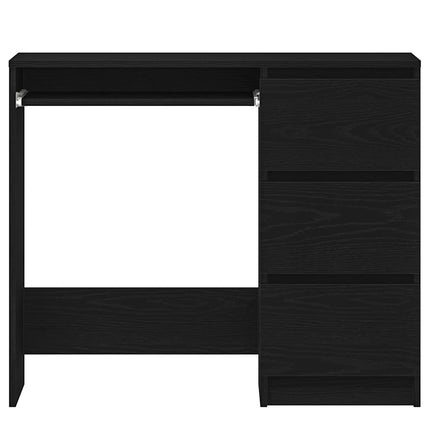 Skrivbord svart ek 90x45x76 cm konstruerat trä
