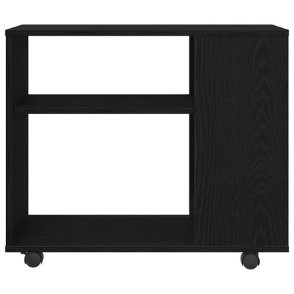 Sidobord svart ek 70x35x60 cm konstruerat trä