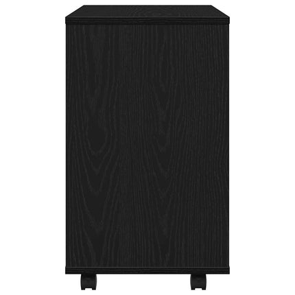 Sidobord svart ek 70x35x60 cm konstruerat trä