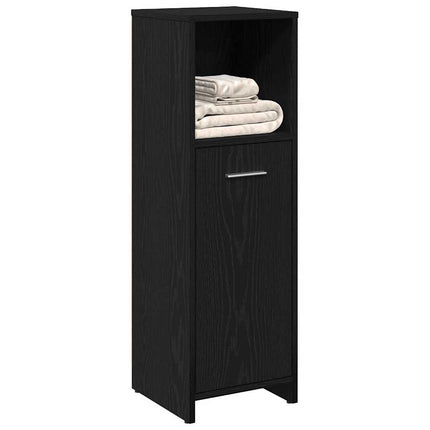 Badrumsskåp svart ek 30x30x95 cm konstruerat trä
