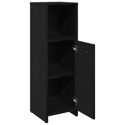 Badrumsskåp svart ek 30x30x95 cm konstruerat trä