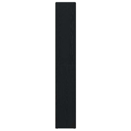 Badrumsskåp Svart Ek 30 x 30 x 183,5 cm Konstruerat trä