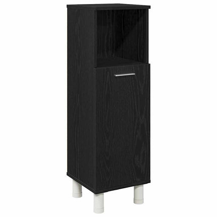 Badrumsskåp Svart Ek 30 x 30 x 95 cm Konstruerat trä