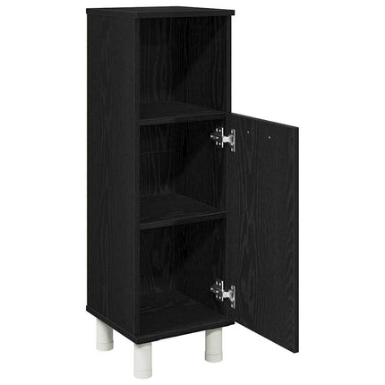 Badrumsskåp Svart Ek 30 x 30 x 95 cm Konstruerat trä