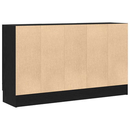 Sideboard Svart Ek 120 x 30,5 x 70 cm Konstruerat trä