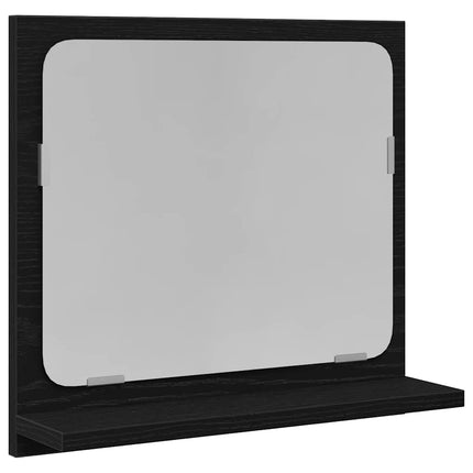 Badrumsspegel svart ek 40x10,5x37 cm konstruerat trä