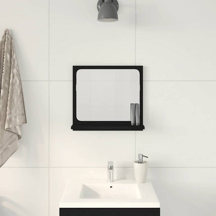 Badrumsspegel svart ek 40x10,5x37 cm konstruerat trä
