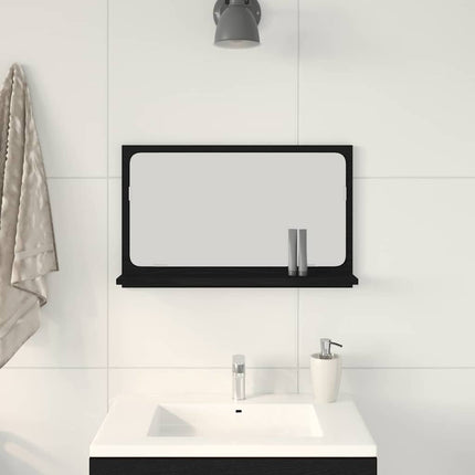 Spegelhylla Svart Ek 60 x 10,5 x 37 cm Konstruerat trä