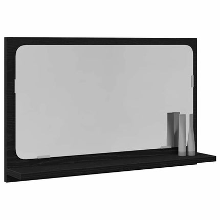 Spegelhylla Svart Ek 60 x 10,5 x 37 cm Konstruerat trä