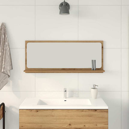 Spegelhylla artisan ek 90 x 10,5 x 37 cm Konstruerat trä