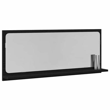 Spegelhylla Svart Ek 90 x 10,5 x 37 cm Konstruerat trä