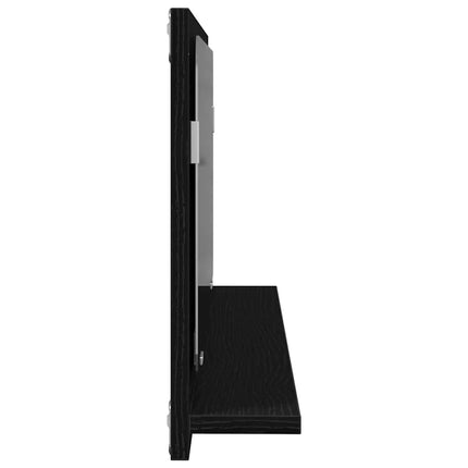 Spegelhylla Svart Ek 90 x 10,5 x 37 cm Konstruerat trä