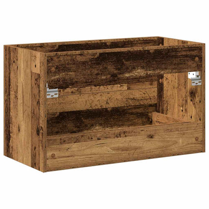 Badrumsskåp gammalt trä 80x38,5x48 cm konstruerat trä