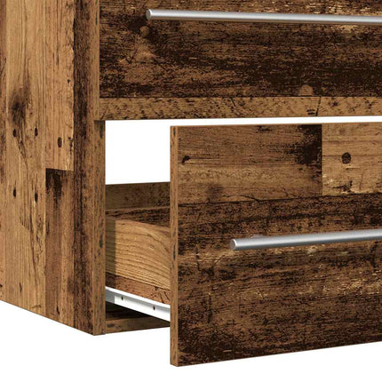 Badrumsskåp gammalt trä 80x38,5x48 cm konstruerat trä