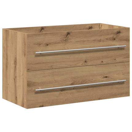 Badrumsskåp hantverksmässig ek 80x38,5x48 cm konstruerat trä