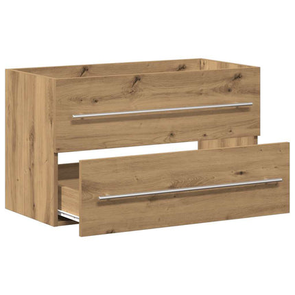 Badrumsskåp hantverksmässig ek 80x38,5x48 cm konstruerat trä