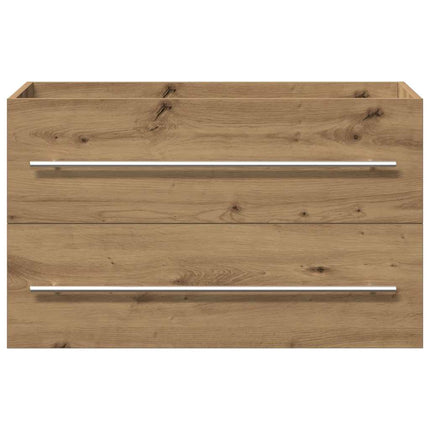 Badrumsskåp hantverksmässig ek 80x38,5x48 cm konstruerat trä