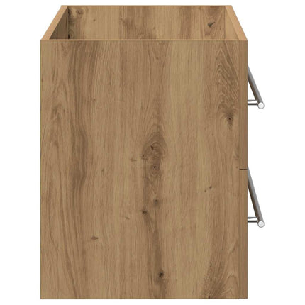 Badrumsskåp hantverksmässig ek 80x38,5x48 cm konstruerat trä
