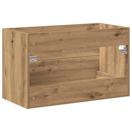 Badrumsskåp hantverksmässig ek 80x38,5x48 cm konstruerat trä