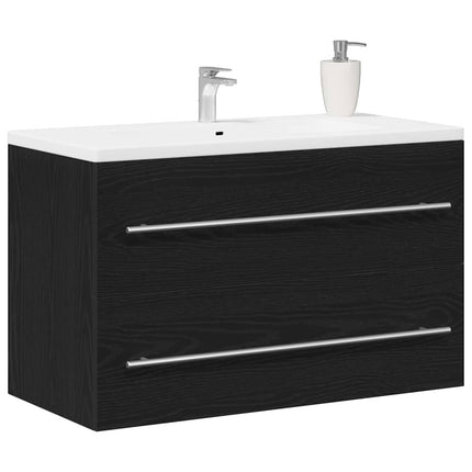 Diskbänkskåp svart ek 80x38,5x48 cm konstruerat trä