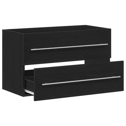 Diskbänkskåp svart ek 80x38,5x48 cm konstruerat trä