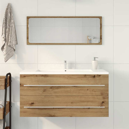 Badrumsskåp hantverksmässig ek 100x38,5x48 cm konstruerat trä