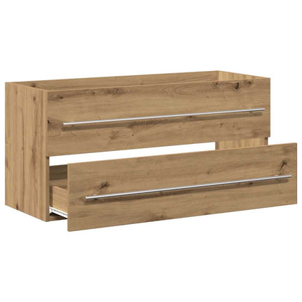 Badrumsskåp hantverksmässig ek 100x38,5x48 cm konstruerat trä