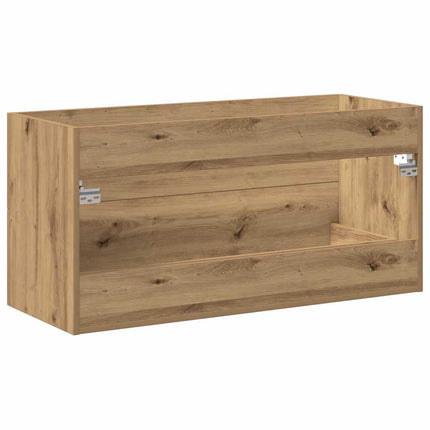 Badrumsskåp hantverksmässig ek 100x38,5x48 cm konstruerat trä