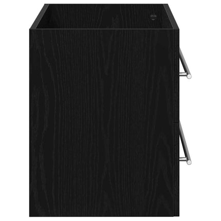 Badrumsskåp svart ek 100x38,5x48 cm konstruerat trä