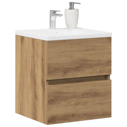 Badrumsskåp hantverksmässig ek 41x38,5x45 cm konstruerat trä