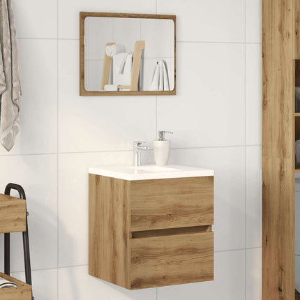 Badrumsskåp hantverksmässig ek 41x38,5x45 cm konstruerat trä