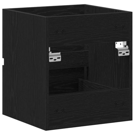 Badrumsskåp svart ek 41x38,5x45 cm konstruerat trä
