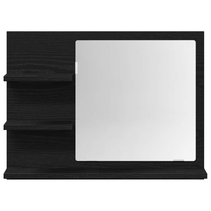 Badrumsspegel svart ek 60x10,5x45 cm konstruerat trä